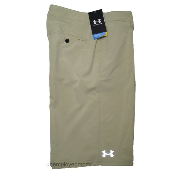 Under armour khaki shorts youth discount